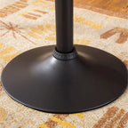 Modern Set of 2 Swivel Bar Stools with Leather Seat, Metal Base, Height Adjustable, for Kitchen Island Dining Room Living Room