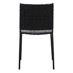 Woven Leather Dining Chair, Set of 2 – Multiple Colors, 17"W × 20.5"L × 33.8"H