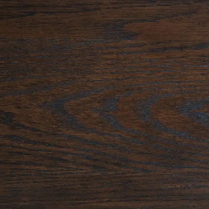 Dark Oak Brown King 4-Poster Bed with Carved Headboard