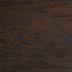 Dark Oak Brown King 4-Poster Bed with Carved Headboard