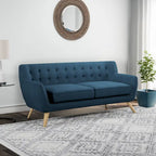 Button-Tufted Mid-Century Sofa, 2-Seat, Multiple Colors