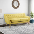 Button-Tufted Mid-Century Sofa, 2-Seat, Multiple Colors