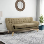 Button-Tufted Mid-Century Sofa, 2-Seat, Multiple Colors