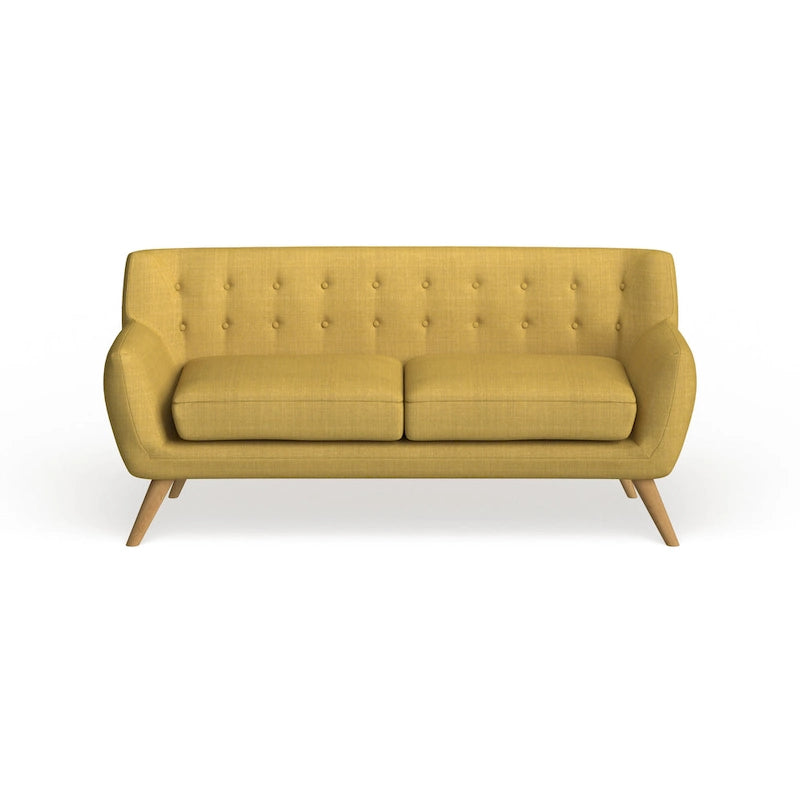 Button-Tufted Mid-Century Sofa, 2-Seat, Multiple Colors