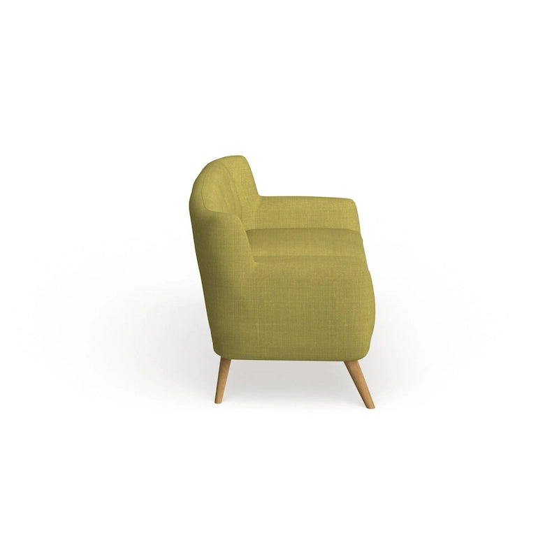 Button-Tufted Mid-Century Sofa, 2-Seat, Multiple Colors