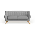 Button-Tufted Mid-Century Sofa, 2-Seat, Multiple Colors