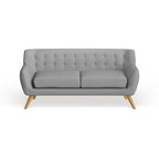 Button-Tufted Mid-Century Sofa, 2-Seat, Multiple Colors