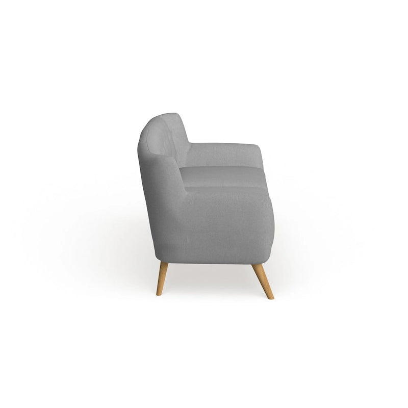 Button-Tufted Mid-Century Sofa, 2-Seat, Multiple Colors