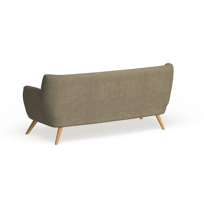 Button-Tufted Mid-Century Sofa, 2-Seat, Multiple Colors