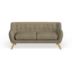 Button-Tufted Mid-Century Sofa, 2-Seat, Multiple Colors