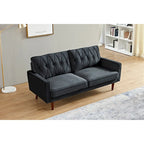 69.3" Wide Velvet Button-Tufted 2-Seater Sofa
