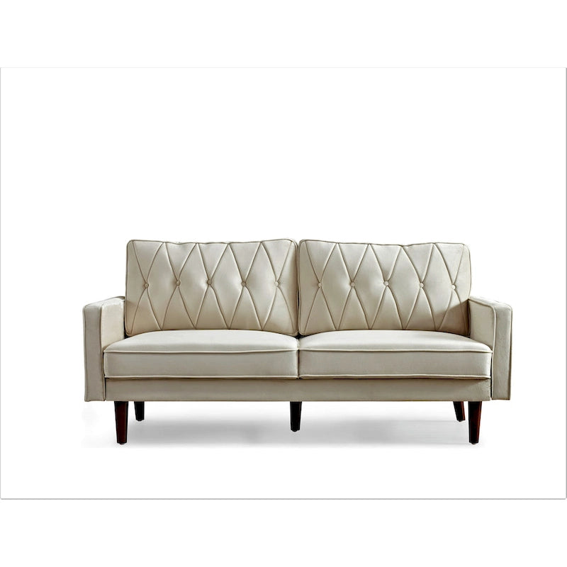 69.3" Wide Velvet Button-Tufted 2-Seater Sofa