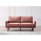 69.3" Wide Velvet Button-Tufted 2-Seater Sofa