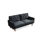 69.3" Wide Velvet Button-Tufted 2-Seater Sofa