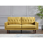 69.3" Wide Velvet Button-Tufted 2-Seater Sofa