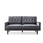 69.3" Wide Velvet Button-Tufted 2-Seater Sofa
