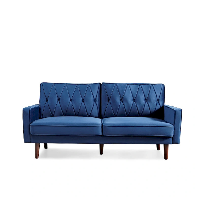 69.3" Wide Velvet Button-Tufted 2-Seater Sofa