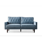 69.3" Wide Velvet Button-Tufted 2-Seater Sofa