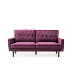 69.3" Wide Velvet Button-Tufted 2-Seater Sofa