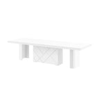 High-Gloss Extendable Dining Table, Black, Seats up to 18-20