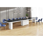 High-Gloss Extendable Dining Table, Black, Seats up to 18-20