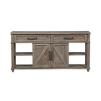 Weathered Taupe Wood Sofa Table