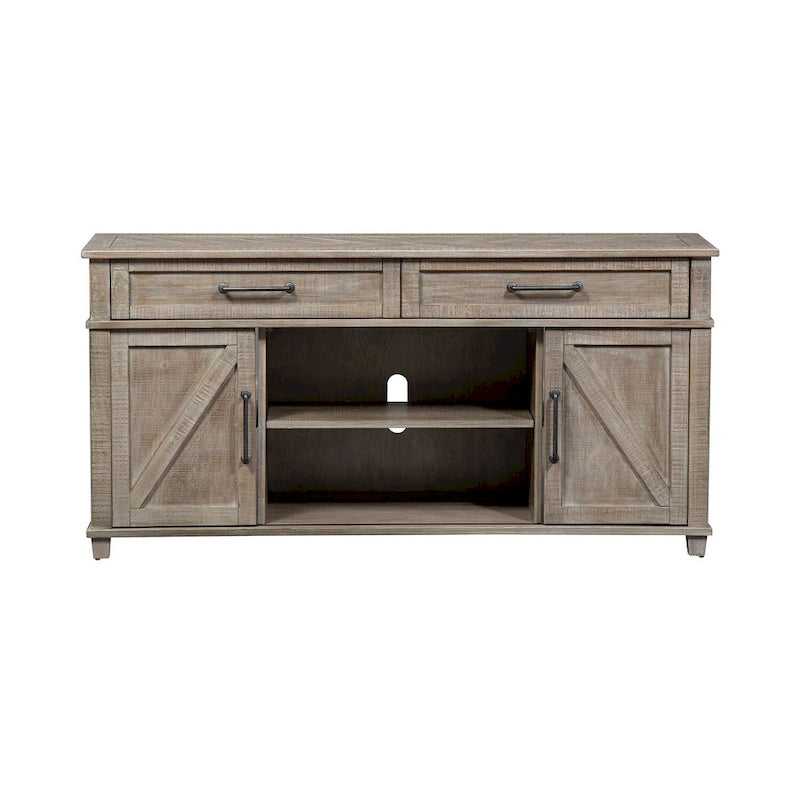 Weathered Taupe Wood Sofa Table