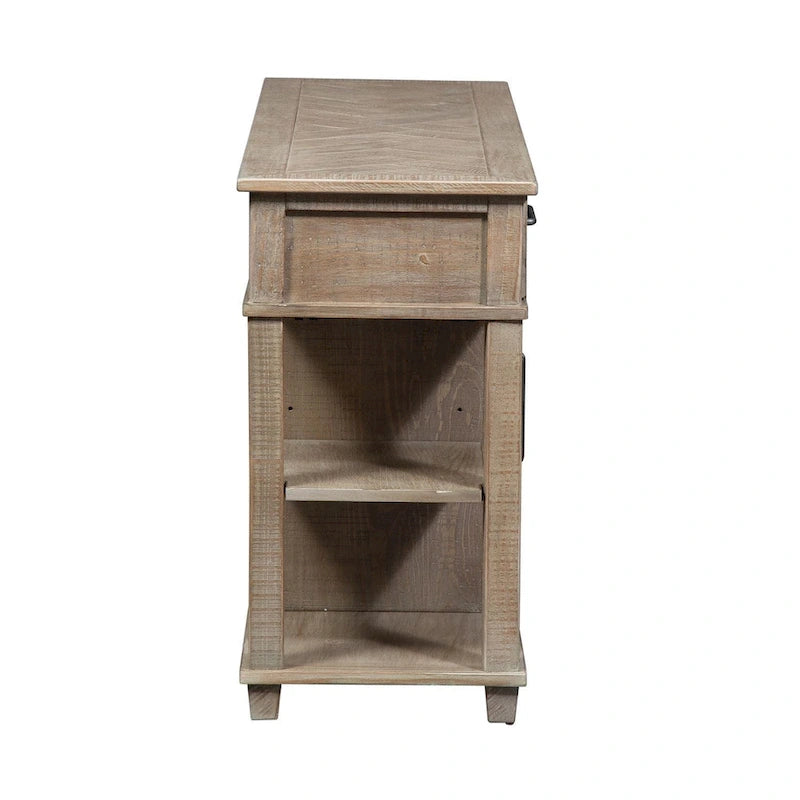Weathered Taupe Wood Sofa Table