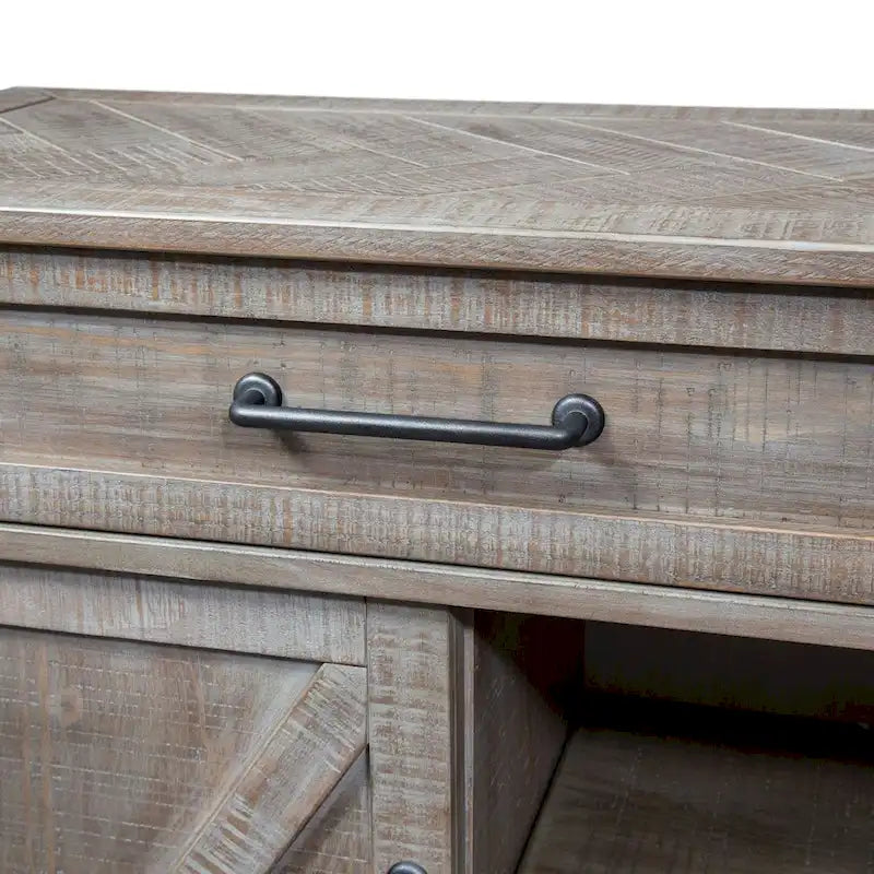 Weathered Taupe Wood Sofa Table