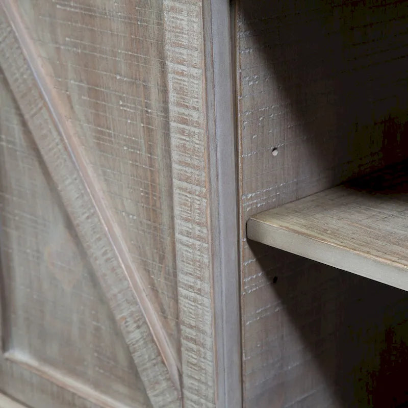 Weathered Taupe Wood Sofa Table