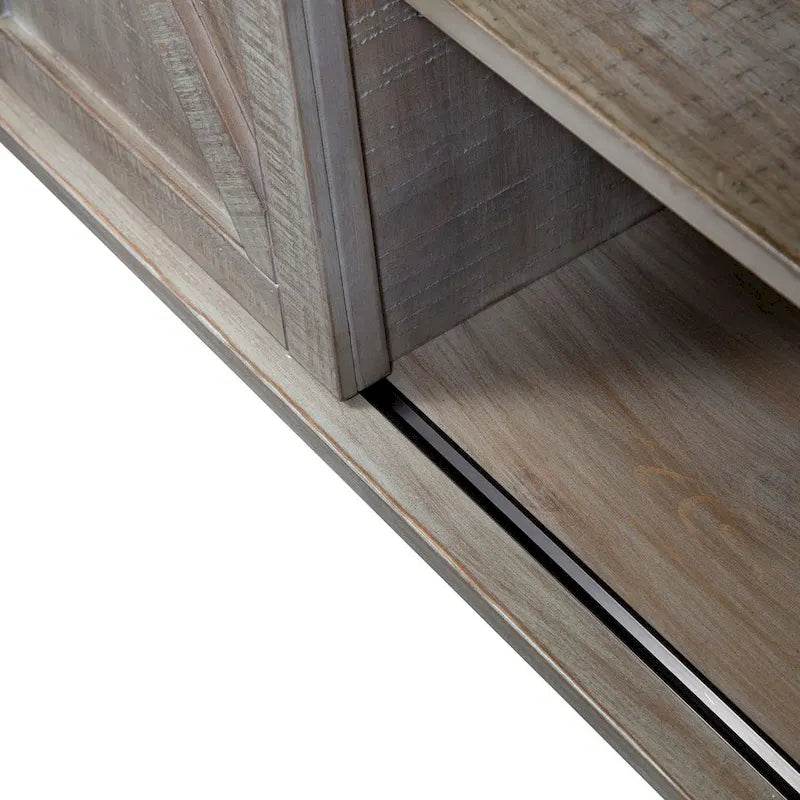 Weathered Taupe Wood Sofa Table
