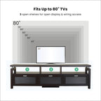 Espresso Contemporary TV Console, 71", Single