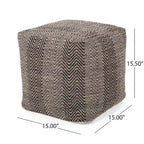 Bowmont Hand-Crafted Cotton Cube Pouf