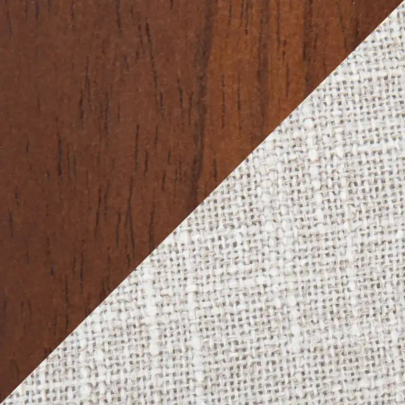 Upholstered Dining Chair, Mid-Century Style, Set of 2 – Beige/Camel/Cream, Fabric or Faux Leather, Wood Legs