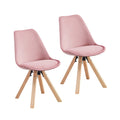 Velvet Dining Chairs, Armless Mid-Back Style, Set of 2