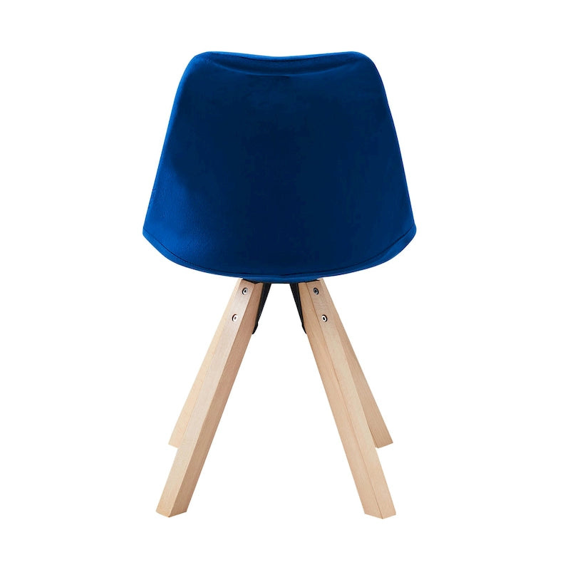 Velvet Dining Chairs, Armless Mid-Back Style, Set of 2