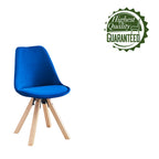 Velvet Dining Chairs, Armless Mid-Back Style, Set of 2