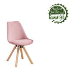 Velvet Dining Chairs, Armless Mid-Back Style, Set of 2