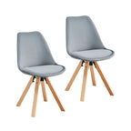 Velvet Dining Chairs, Armless Mid-Back Style, Set of 2