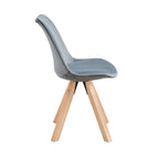 Velvet Dining Chairs, Armless Mid-Back Style, Set of 2
