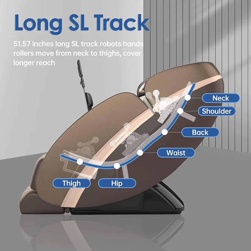 PS6500 4D Massage Chair with AI Care, Voice Control, Wireless Charging and Super Long SL Track