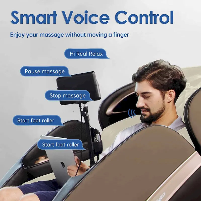 PS6500 4D Massage Chair with AI Care, Voice Control, Wireless Charging and Super Long SL Track