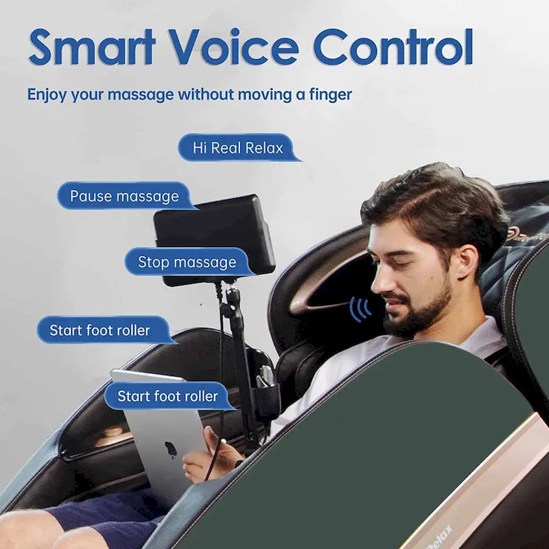 PS6500 4D Massage Chair with AI Care, Voice Control, Wireless Charging and Super Long SL Track
