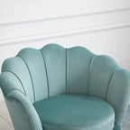 HOMCOM Elegant Velvet Fabric Accent Chair/Leisure Club Chair with Gold Metal Legs for Living Room - 29.5 x 24.75 x 28.75