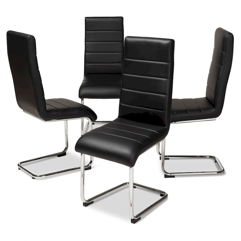 Modern Faux Leather Dining Chair 4-Piece Set