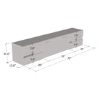 White / Black High Gloss 72" TV Stand with Electric Fireplace Insert