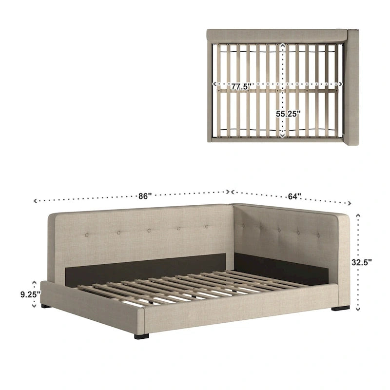 Basingstoke Grey Full Size Lounger