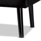 Velvet Button-Tufted Storage Bench, Grey/Green/Navy/Black & Dark Brown, Seats 1