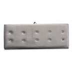 Velvet Button-Tufted Storage Bench, Grey/Green/Navy/Black & Dark Brown, Seats 1