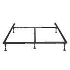 Black Steel Bed Frame, Keyhole Style, Twin/Full, 1-2 Person